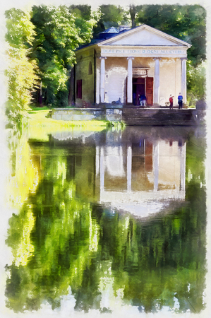 Colorful painting of Arkadia parkの写真素材