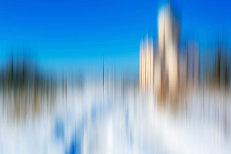 Psychedelic background based on blured architecture imageの写真素材