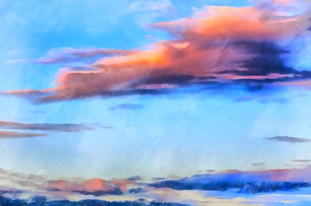 Beautiful sunset over Mediterranean seaの写真素材