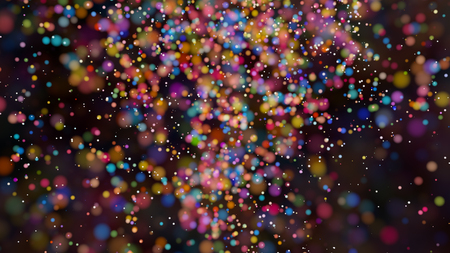 Beautiful colorful bokeh blurred background defocused lightsの写真素材