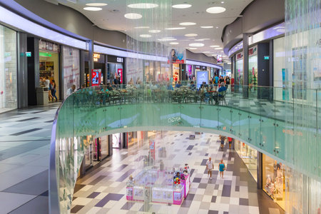 CYPRUS, PAPHOS - SEPTEMBER 28, 2017: Kings Avenue Mall Shopping Centre is the first and the single...
