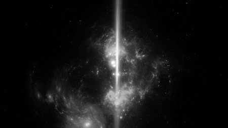 Abstract fractal illustration looks like beautiful galaxies.
