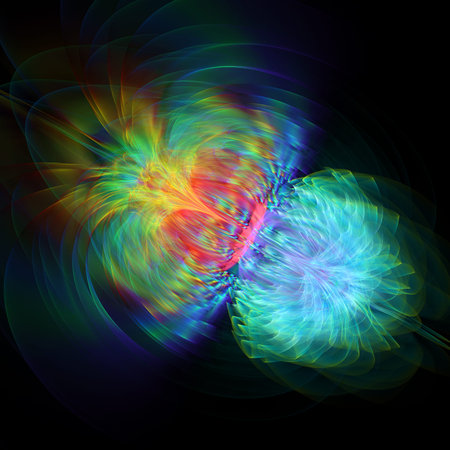 3D illustration of abstract fractal for creative design looks like jellyfish