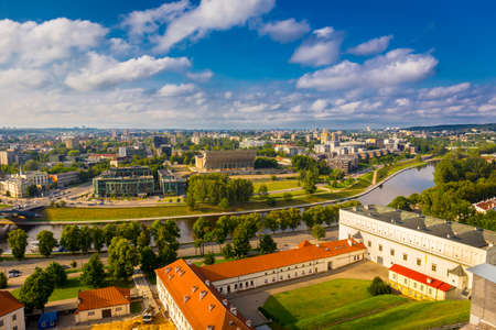 Aerial view on Vilnius, the capital of Lithuania.の写真素材