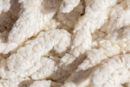 Macrophotography of fabric texture abstract background close up view.の写真素材