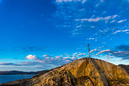 Beautiful arctic summer landscape on Barents seaの写真素材