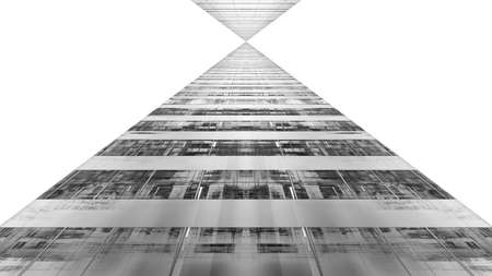 3D illustration of abstract fractal for creative design looks like modern city techno structure.の写真素材