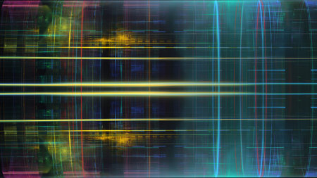 3D illustration of abstract fractal for creative design looks like modern city techno structure