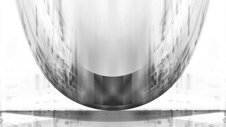 3D illustration of abstract fractal for creative design looks like modern city techno structure.の写真素材