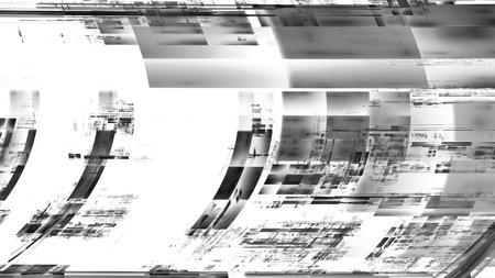 3D illustration of abstract fractal for creative design looks like modern city techno structure.の写真素材