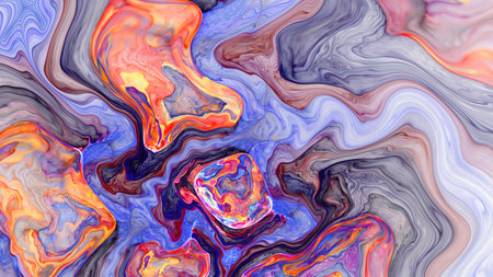 3D illustration of abstract fractal for creative design looks like liquefied pearl.の写真素材