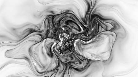 3D illustration of abstract fractal for creative design looks like liquefied pearlの写真素材