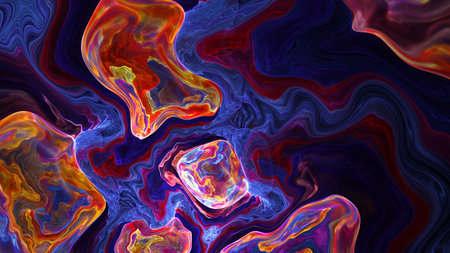 3D illustration of abstract fractal for creative designの写真素材