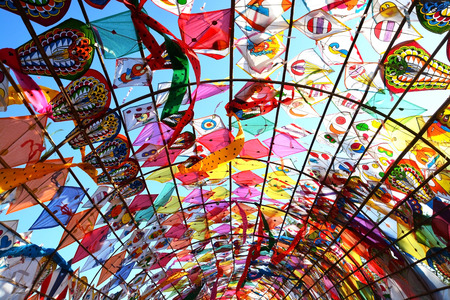 Tunnel kiteの写真素材