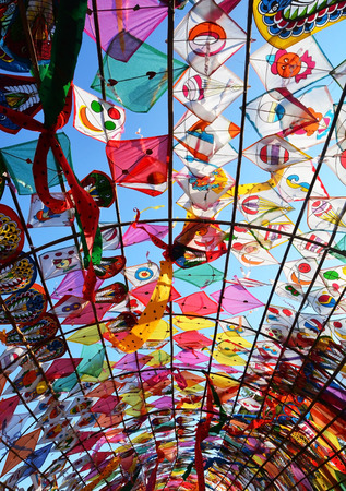 Tunnel kiteの写真素材