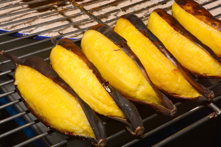 grilled bananas (Thai?s dessert)の写真素材