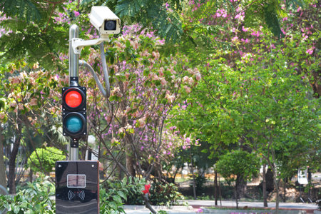 CCTV cameras on the red and green light