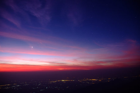 Colorful sky at sunrise