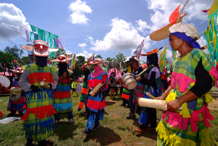 LOEI, THAILAND - MAY 12, 2017 : Phi Kon Nam Cultural in Chiang Khan, The little-known Phi Kon Nam...