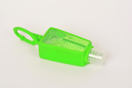 silicone hand sanitizer holder and Alcohol Gel Hand Sanitizerの写真素材