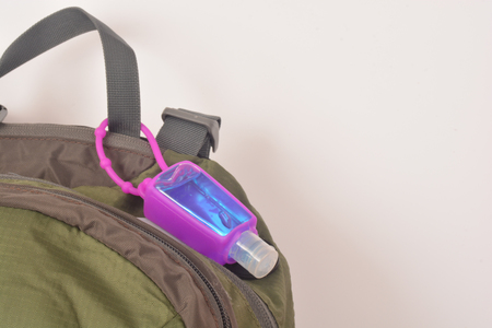 silicone hand sanitizer holder and Alcohol Gel Hand Sanitizerの写真素材