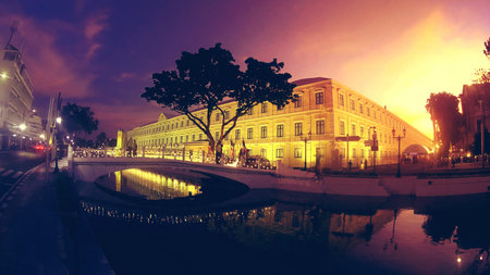 BANGKOK, THAILAND â 2 MAY 2019 : The building of ministry of defence of Thailand in the day before the coronation ceremony of the King Rama x of the kingdom of thailandのeditorial素材