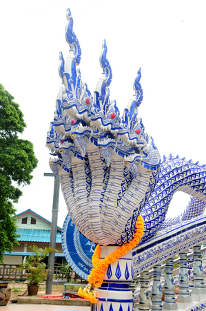 CHANTABURI, THAILAND â 4 AUGUST 2019 : Blue church,Pak Nam Khaem Nu Temple,Chathaburi,Thailandのeditorial素材
