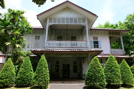TRANG, THAILAND - March 23, 2022 : Phraya Ratsadanupradit Mahison Phakdi Museum attractions in Kantang, This historical site was the home of the former ruler of Trang, Phraya Ratsadanupradit.のeditorial素材