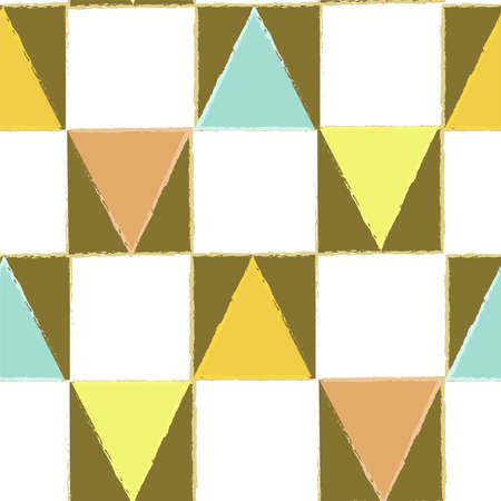 Seamless pattern with triangle and squareのイラスト素材