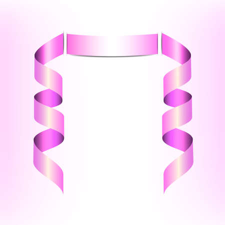 Pink Streamer, vector illustrationのイラスト素材
