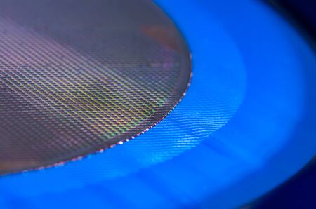 Macro of Silicon wafers Chip Technology Background in Rainbow colorsの写真素材