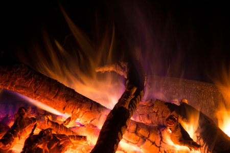 Campfire, Flames Fascination Fire Bowl, Embers, Firewoodの写真素材