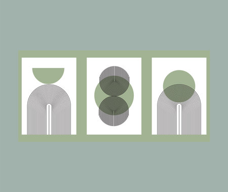 Set of abstract shapes. Minimalistic style. Vector illustration.のイラスト素材