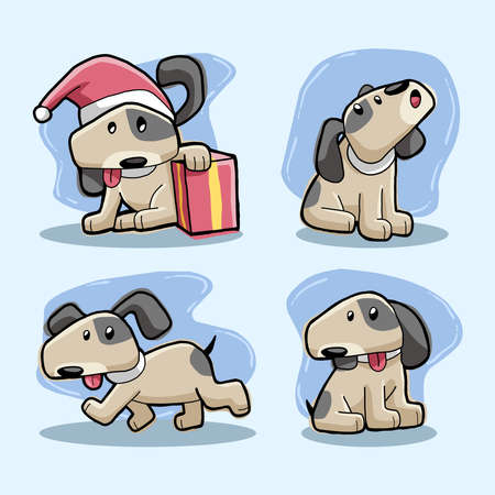 Cute dog design vector collectionのイラスト素材