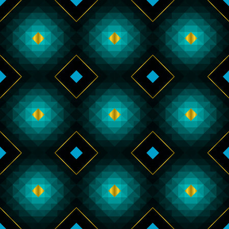 Seamless vector pattern with rhombuses. Luxury geometric background.