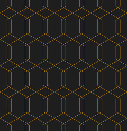 Vector seamless thin linear pattern. Abstract geometric hexagon background. Stylish fractal texture. EPS 10のイラスト素材