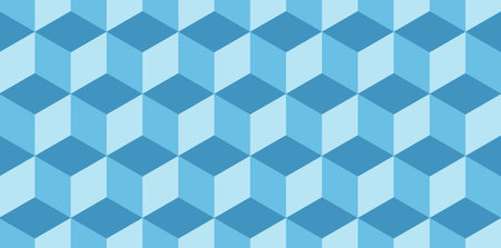 Seamless 3D cubic pattern. Abstract geometric low poly background. Stylish fractal texture.のイラスト素材