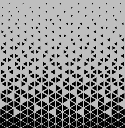 Halftone triangles pattern. Abstract geometric gradient background. Vector illustration.