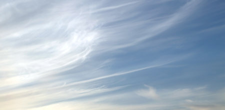 Skyscape. Cumulus clouds in close-up. Abstract photography.の写真素材