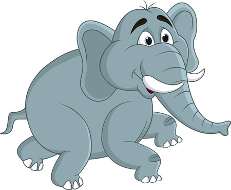 Elephant cartoon のイラスト素材