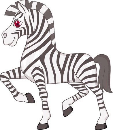 Zebra cartoonのイラスト素材
