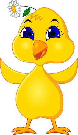Cute baby chicken のイラスト素材