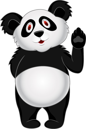 Panda cartoon のイラスト素材