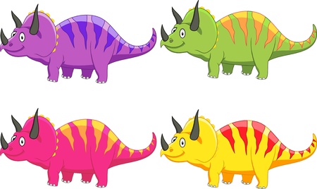 Triceratops cartoon のイラスト素材