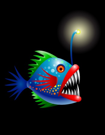 Deep sea fish のイラスト素材