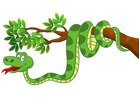 Snake cartoon のイラスト素材