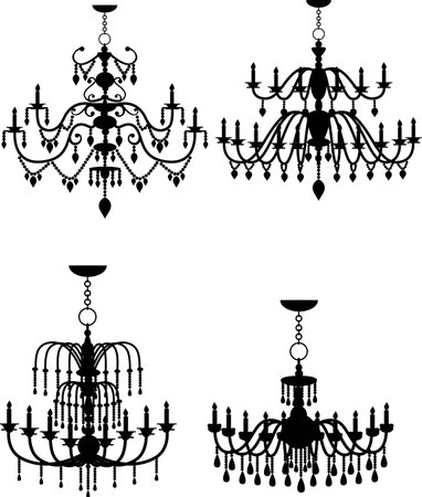 vector illustration of chandelierのイラスト素材