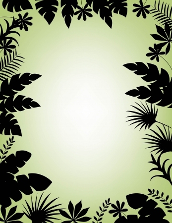 vector illustration of Tropical Leaf Backgroundのイラスト素材