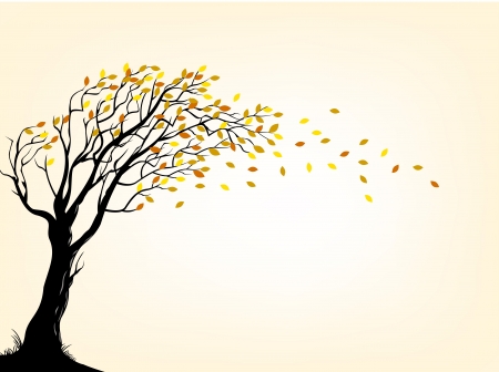 illustration of Autumn treeのイラスト素材