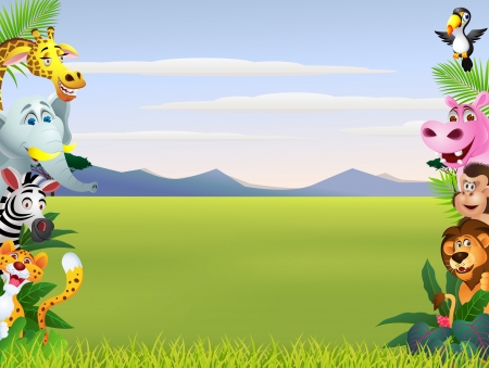 Illustration Of Animal Cartoonのイラスト素材